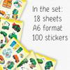 100Pcs Garbage Truck Stickers for Water Bottle, Laptop - Trash Truck Stickers - Garbage Car Party Supplies & Decoration- Gift for Women & Men view 2