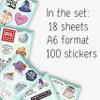 100Pcs Data Science Stickers for Water Bottle, Laptop, Phone - Funny Data Science Gifts for Scientist, Party Supplies - Gift for Women & Men view 2