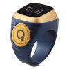 AureateLiving IQibla Smart for ZIKR Ring Digital Counter Waterproof Prayer Time Reminder Vibration Display Long Life Tasbih(20mm Blue) view 3