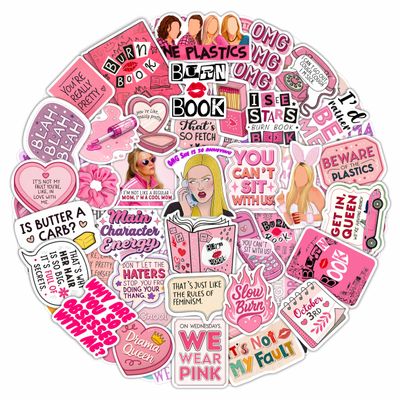 100Pcs Burn Book Stickers for Laptop, Waterbottle - Burn Book Party Decorations & Favors - Gift for Women & Men