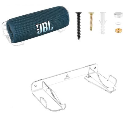 Coyktonty Speaker Wall Mount Brackets Shelf Compatible with JBL Flip 7/6/5/4 Bluetooth Speaker Wall Tripod Mounting Bracket (Transparent)