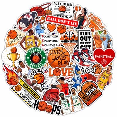 100Pcs Basketball Stickers for Water Bottle, Laptop - Basketball, Party Supplies & Decorations, Gifts for Men & Women