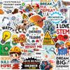 100Pcs Engineering Stickers for Laptop, for Water Bottle - Engineering Gifts & Party Supplies - Engineer Stickers - Gift for Women & Men view 1