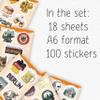 100Pcs Germany Stickers Small for Luggage, Water Bottle - Germany Party Supplies- German Stickers - Gift for Women & Men view 2