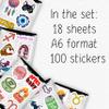 100Pcs Astrology Stickers for Water Bottle, Laptop - Zodiac Stickers - Astrology Gift, Party Decoration - Mystical Decals - Gift for Women & Men view 2