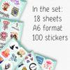 100Pcs Meditation Stickers for Water Bottle and Laptop - Gift for Meditation Lovers - Zen, Chakra Stickers - Gift for Women & Men view 2