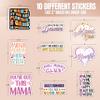 10pcs Mom Life Sticker Sheet, Funny and Cute Vinyl Decals for Mothers, Moms, and Family Life, Waterproof, UV-Resistant, for Laptop, Water Bottle, Journal, Car, Notebook, Phone Case (Design 2) view 2