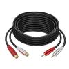 ACGTUY Metal Shell Gold Plated Double R/CA Male to 2 Two R/CA Female Audio Video Cable Line Twin R/CA Male Video Audio Cord Wire Line(Male to Female,1m) view 3