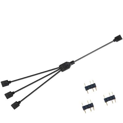 BOXUWFO HONGP ARGB 5V 3Pin Extension Cable Adapter 30cm 1 to 1 2 3 4 5 12v 4pin RGB Splitter Cable(5V,5V 1 to 3)