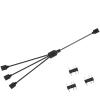 BOXUWFO HONGP ARGB 5V 3Pin Extension Cable Adapter 30cm 1 to 1 2 3 4 5 12v 4pin RGB Splitter Cable(5V,5V 1 to 3) view 1
