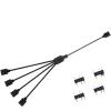 BOXUWFO HONGP ARGB 5V 3Pin Extension Cable Adapter 30cm 1 to 1 2 3 4 5 12v 4pin RGB Splitter Cable(5V,5V 1 to 3) view 3