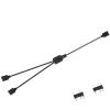 BOXUWFO HONGP ARGB 5V 3Pin Extension Cable Adapter 30cm 1 to 1 2 3 4 5 12v 4pin RGB Splitter Cable(5V,5V 1 to 3) view 4