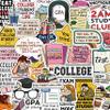 100Pcs College Stickers for Water Bottles, for Laptop, for Planners - Party Supplies for College - Gift for Women & Men view 1