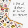 100Pcs College Stickers for Water Bottles, for Laptop, for Planners - Party Supplies for College - Gift for Women & Men view 2