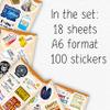 100Pcs Physics Stickers Funny for Laptop, Water Bottle - Physics Gifts & Party Supplies & Dacorations - Natural Sciences Sticker Pack - Gift for Women & Men view 2