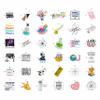 100Pcs Physics Stickers Funny for Laptop, Water Bottle - Physics Gifts & Party Supplies & Dacorations - Natural Sciences Sticker Pack - Gift for Women & Men view 3