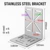 304 Stainless Steel CCTV Surveillance Camera Mount Bracket  Heavy Duty Wall & Ceiling Base for Outdoor or Indoor Security Systems (MON001) view 2