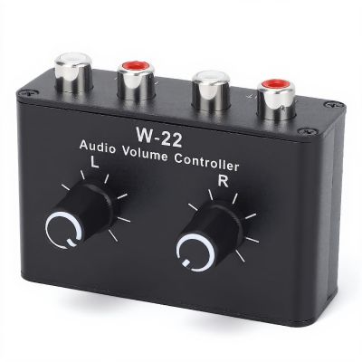 3.5mm Stereo Volume Control Box, Balance Adjuster Left and Right Balance Adjustment Lossless Sound Quality, Plug Play for Headphones, Speakers, Mixers Audio Systems