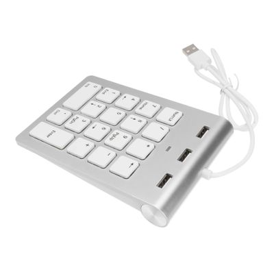 ARTIBETTER 18-Key Numeric Keypad Laptop Desktop Pc Keyboard Number Pad Zinc Alloy Numeric Keypad Hub