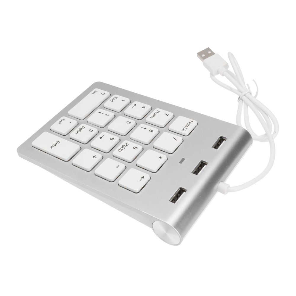 ARTIBETTER 18-Key Numeric Keypad Laptop Desktop Pc Keyboard Number Pad Zinc Alloy Numeric Keypad Hub