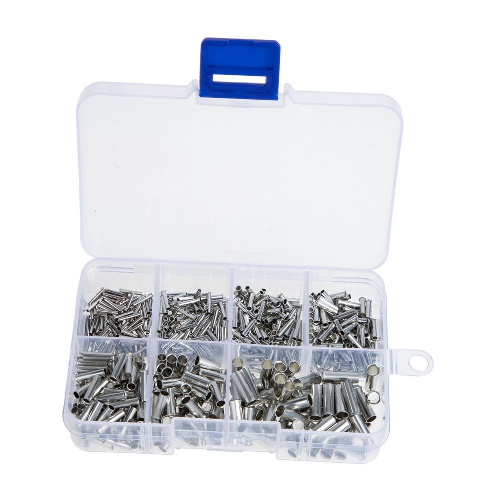 Garneck 600pcs Crimp Terminals Assortment Kit Non-Insulated Wire End for Electric Cable Connections Versatile Wire Terminals for Organizing