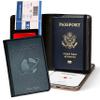 Smart Passport Holder with Built-in Wireless Tracker  MFi Certified  Compatible with Apple Find My  Travel Wallet with Card Slots, Boarding Pass Pocket & SIM Storage  PU Leather (Black) view 1