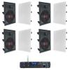 Rockville Bundle: Rock Zone 8 8-Channel 8-Zone 1000W RMS Multi Room Receiver/Amplifier Bundle with (4) Pairs of WA858 8" in-Wall Home Speakers w Kevlar Woofer+Silk Dome Tweeter (5 Items) view 1
