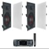 Rockville Bundle: RPA60BT V2 1000 Watt 2-Ch USB Bluetooth DJ/Pro/Karaoke Amplifier Mixer Bundle with (2) Pairs of WA858 8" in-Wall Home Speakers w Kevlar Woofer+Silk Dome Tweeter (3 Items) view 1
