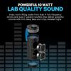 JLab Go Party Portable Bluetooth Speaker, Midnight Black, 10 Watts of Power, 16+ Hours of Playtime, IP56 Waterproofing, Customizable RGB LED Lighting, Lab Sync Up to 100 Speakers, Custom Sound in-App view 2
