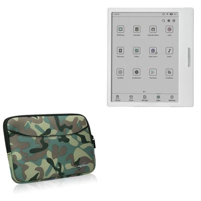 BoxWave Case Compatible with Boox Go Color 7 - Camouflage Suit with Pocket, Neoprene Camo Suit Zipper Pocket for Storage