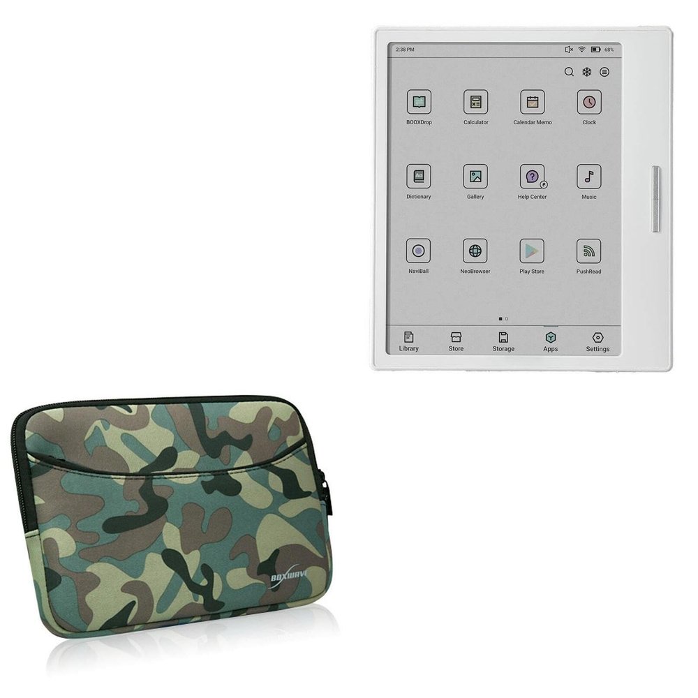 BoxWave Case Compatible with Boox Go Color 7 - Camouflage Suit with Pocket, Neoprene Camo Suit Zipper Pocket for Storage
