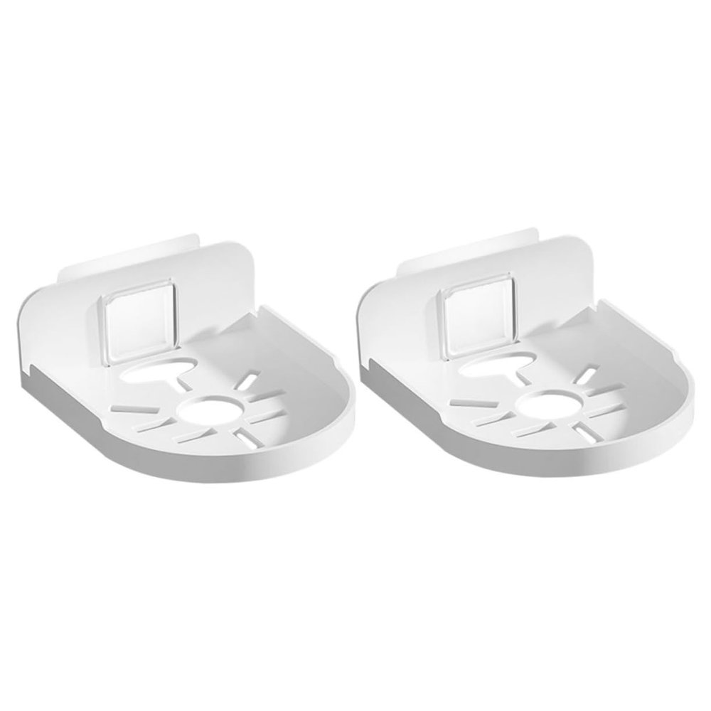 SOLUSTRE 2pcs Bathroom Shelf Webcam Stand Wall-Mounted Storage Rack for and Router