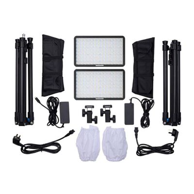 amaran Pano 60c 60W Output RGBWW Full Color Panel 2-Light Kit with 12 Lighting Effects and Quick Operation Mode (Charcoal)