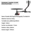 360 Degree Spinner Photography Turntable Shooting Distance 0-110 cm Rotating Camera Slider Spinning Photo Video Booth Panoramic Shooting Platform view 2