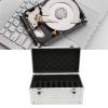 NutriEss Hard Drive Storage Box 10 Bay Shockproof Security Lock Tool Placement 3 5 Inch Hard Drives view 3