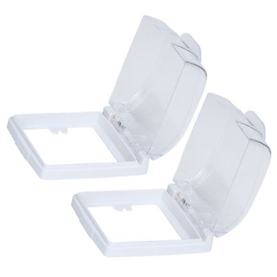 Lurrose 2pcs Transparent Rainproof Doorbell Cover Outdoor Protective Cover for Doorbells Weatherproof Design Room Area for Fingerprint Devices Access Control for Home Apartment Use