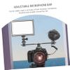Garneck Camera Mount Flash Bracket 2-in-1 Microphone Bar Spacing Bar Mount for Dual Devices view 4
