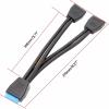BOXUWFO HONGP 2 Port USB 3.0 Female to 20 Pin Header Motherboard Cable Internal Connection Port USB 3.0 19 Pin Y Splitter Cable view 4