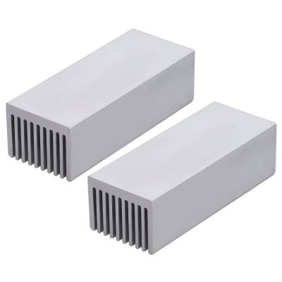 2Pcs Aluminum Cooling Fins Heatsink Kit, 100x40x30mm Heat for Electronic Chip CPU, High Efficiency Heat Dissipation, Anodic Oxidation Treatment, Easy to Install (No Backing Glue)