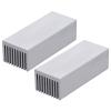 2Pcs Aluminum Cooling Fins Heatsink Kit, 100x40x30mm Heat for Electronic Chip CPU, High Efficiency Heat Dissipation, Anodic Oxidation Treatment, Easy to Install (No Backing Glue) view 1