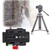 500 AH 701 503 HDV 577 QR Clamp Base Plate Quick Release Adapter Switch Set for Photography Gear Lightweight Aluminum Alloy Black 118 * 100 * 20mm view 3
