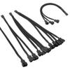 BOXUWFO HONGP 4 Pin PWM Fan Cable 1 to 4/3/2/1 Ways Splitter 27cm Extension Cable Connector Pwm Extension Cables(1 to 1) view 2
