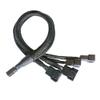 BOXUWFO HONGP 4 Pin PWM Fan Cable 1 to 4/3/2/1 Ways Splitter 27cm Extension Cable Connector Pwm Extension Cables(1 to 1) view 3