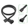 BOXUWFO HONGP 4 Pin PWM Fan Cable 1 to 4/3/2/1 Ways Splitter 27cm Extension Cable Connector Pwm Extension Cables(1 to 1) view 4