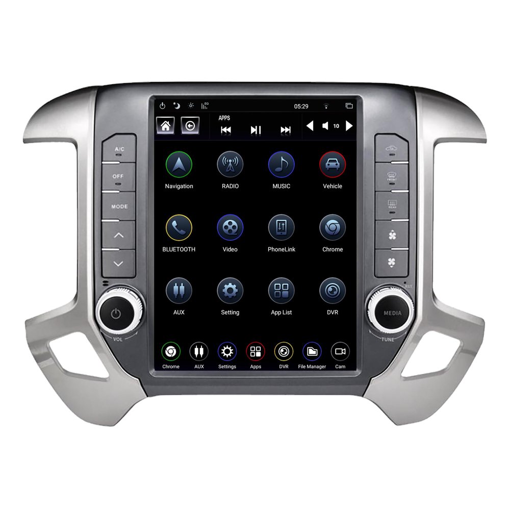 LINKSWELL 12.1" Android Car Stereo for GMC Sierra & Chevy Silverado 2014-2018, Touchscreen Radio with Wireless CarPlay, Bluetooth & GPS Navigation