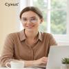 Cyxus Retro Blue Light Glasses Men - Square TR90 Metal Blowline Frame Stylish Trendy for Computer Daily Work 8252 view 3