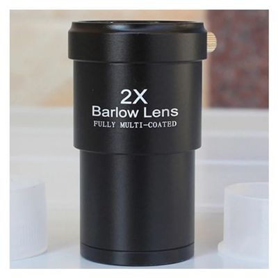 2X Barlow Lens 1.25 Inch Port Size Metal Green Film for Astronomical Telescope Eyepiece Accessories