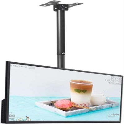 Telescopic TV Mount Bracket - Adjustable Ceiling or Wall TV Mount for 14-32 Inch TVs, Max Load 30kg, +15 to -5 Tilt, 30 Rotation, Easy Installation