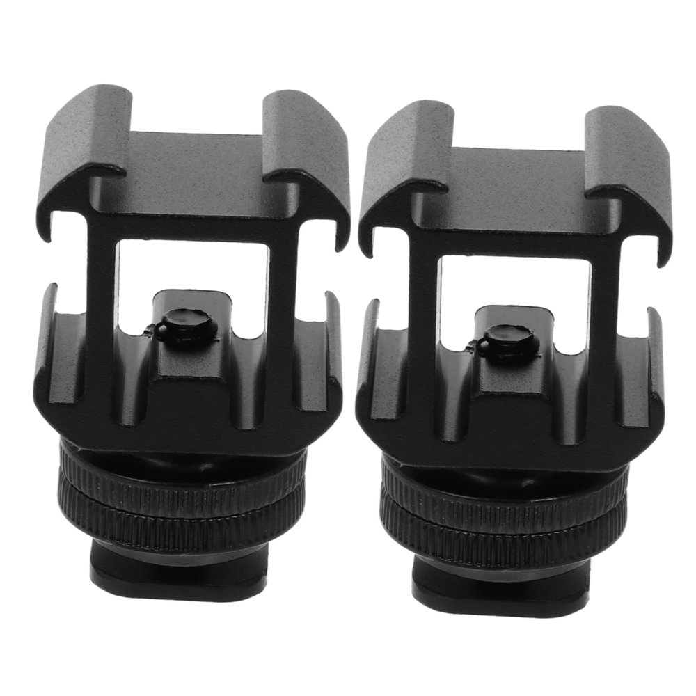 DIYEAH 2sets Camera Hot Shoe Mount Adapter Base for Microphone Flash and Led Light Versatile Camera Accessories for Live Streaming and Photography