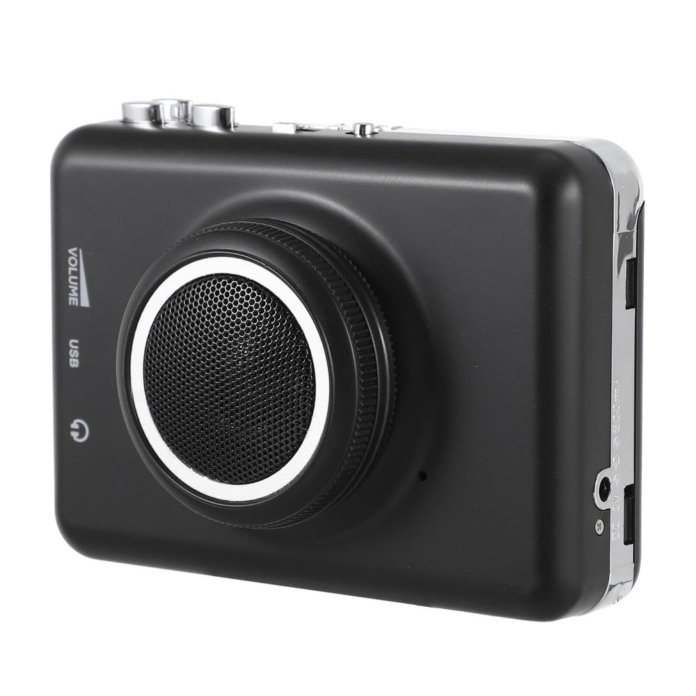 KONTONTY USB Cassette Player Built-in Speaker Cassette to MP3 Converter for Music Lovers Portable Tape-to-MP3 Adapter for Home and Travel